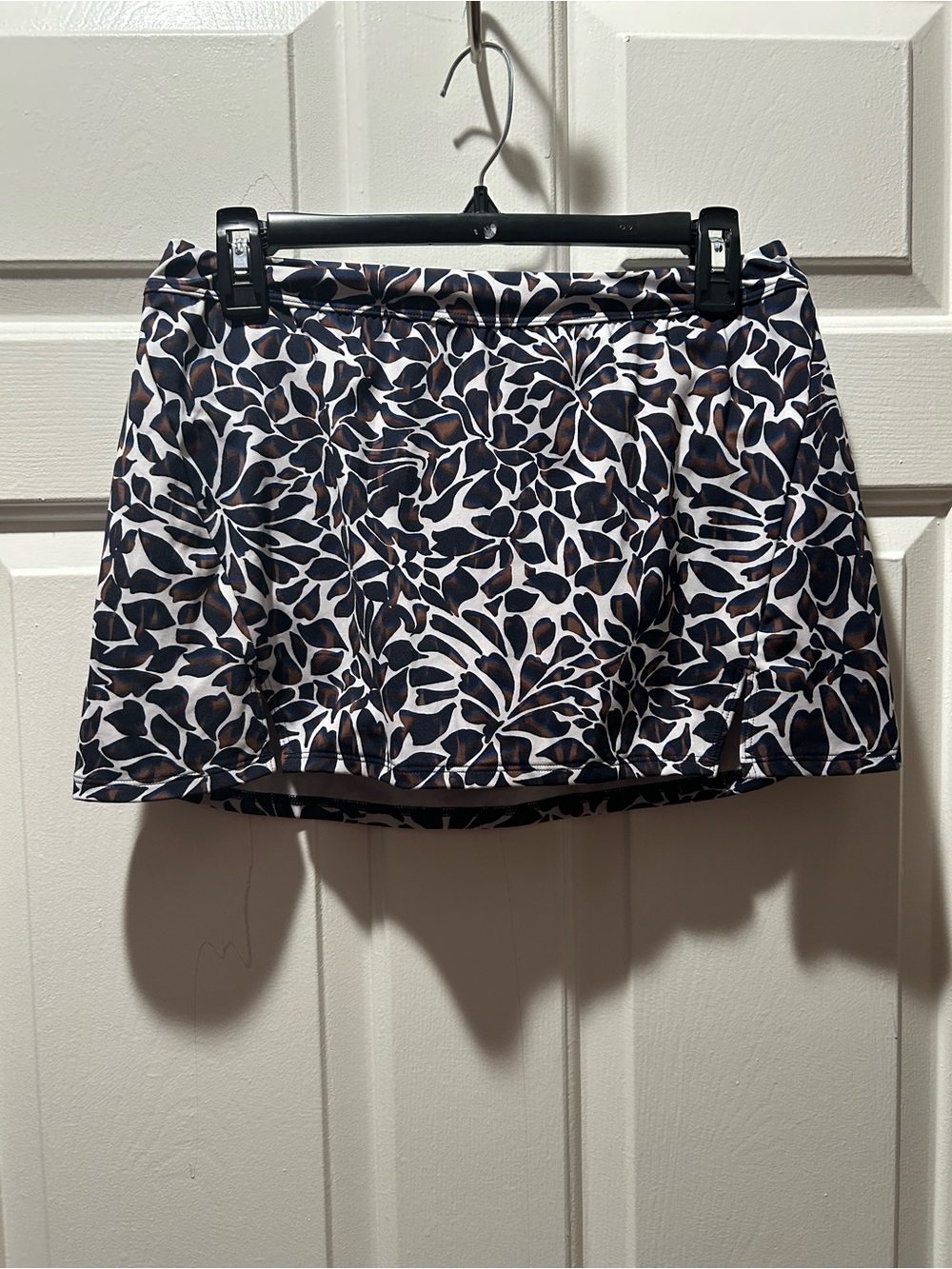 Garnet Hill Women’s Floral Leaf Print High Tide Swim Skirt Size 8